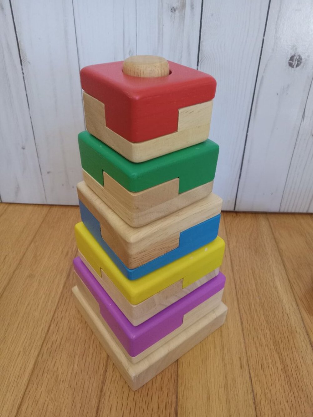 Wooden Toddler Stacking Block Tower - Pkolino - Picture 3 of 5